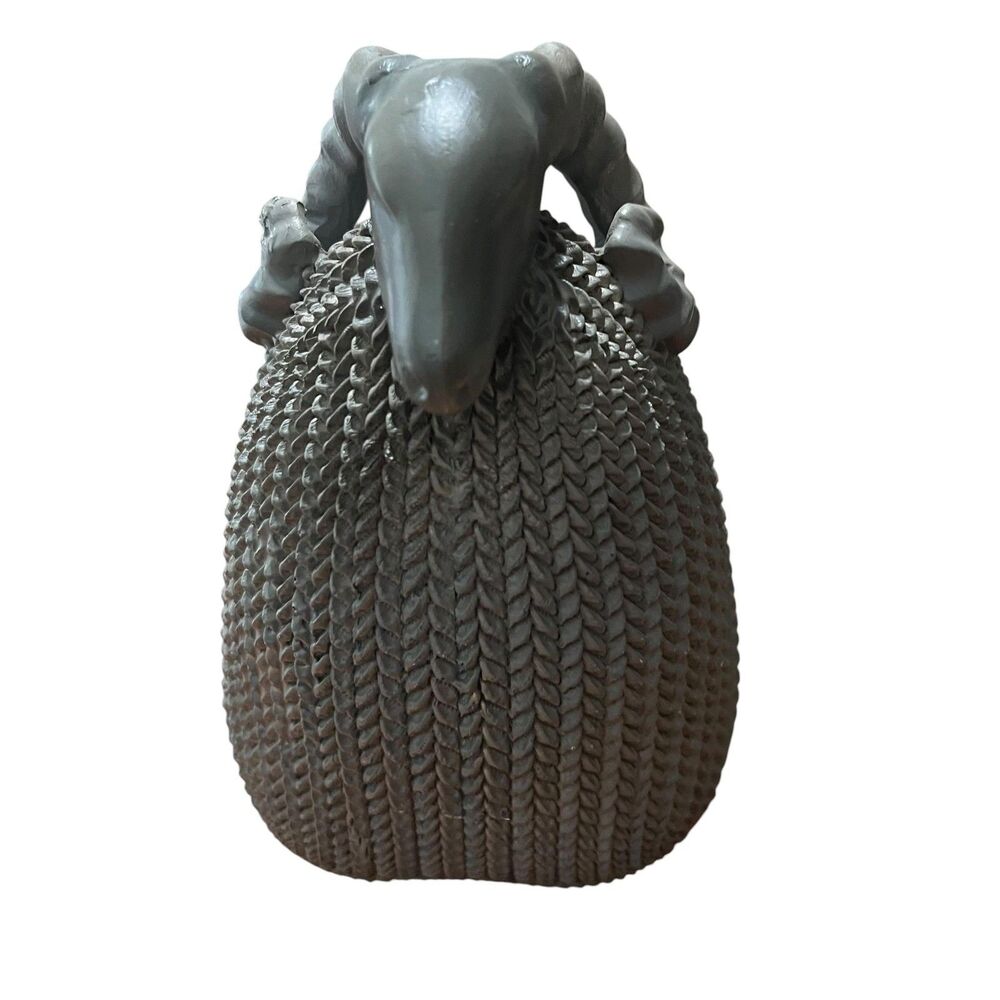 Capricorn Zodiac Ram Textured Resin Sheep Gray Farmhouse Decor Art Home Decor - Picture 4 of 12
